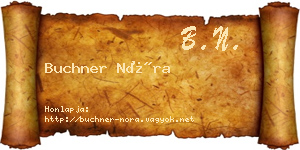 Buchner Nóra névjegykártya